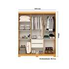 Guarda-roupa Casal Lana 6 Pt 2 Gv Nature E Off White