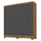 Guarda Roupa Casal Lancaster 6 Portas 3 Gavetas Cinamomo/ Chu