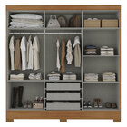 Guarda Roupa Casal Lancaster 6 Portas 3 Gavetas Cinamomo/ Off