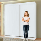 Guarda-roupa Casal Lani Flex 2 Pt 2 Gv Branco E Amêndoa