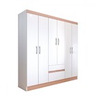 Guarda-roupa Casal Las Vegas 6 Portas 2 Gavetas Branco/camari