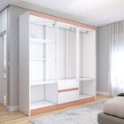 Guarda-roupa Casal Las Vegas 6 Portas 2 Gavetas Branco/camari