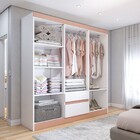 Guarda-roupa Casal Las Vegas 6 Portas 2 Gavetas Branco/camari