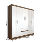 Guarda-roupa Casal Las Vegas 6 Portas 2 Gavetas Imbuia/champa