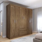 Guarda-roupa Casal Las Vegas 6 Portas 2 Gavetas Imbuia Rústic