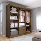 Guarda-roupa Casal Las Vegas 6 Portas 2 Gavetas Imbuia Rústic