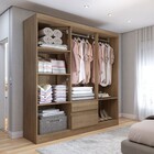 Guarda-roupa Casal Las Vegas 6 Portas 2 Gavetas Nature - Pano