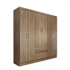 Guarda-roupa Casal Las Vegas 6 Portas 2 Gavetas Nature - Pano