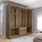 Guarda-roupa Casal Las Vegas 6 Portas 2 Gavetas Nature - Pano