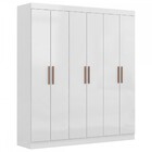 Guarda-roupa Casal Lauren 6 Portas 100% Mdf Branco - Maxel
