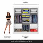 Guarda Roupa Casal Layla 3 Pts 03 Espelhos 4 Gav Branco - Móv