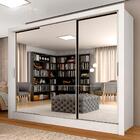 Guarda Roupa Casal Layla 3 Pts 03 Espelhos 4 Gav Branco - Móv