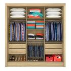 Guarda Roupa Casal Layla 3 Pts 100%mdf 03 Espelhos Carv/ Pret