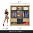Guarda Roupa Casal Layla 3 Pts 100%mdf 03 Espelhos Carv/ Pret