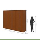 Guarda-roupa Casal Leder 6 Portas 100% Mdf Frassino