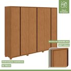 Guarda-roupa Casal Leder 6 Portas Com Pés 100% Mdf Amêndoa Cl