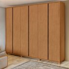 Guarda-roupa Casal Leder 6 Portas Com Pés 100% Mdf Amêndoa Cl