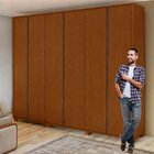 Guarda-roupa Casal Leder 6 Portas Com Pés 100% Mdf Frassino