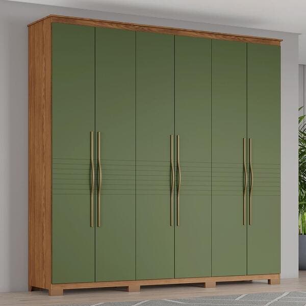 Guarda Roupa Casal Léster 6 Portas - Móveis Henn | Leroy Merlin