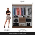Guarda Roupa Casal Lia 6 Portas C/espelho Terraro/ Naturaly -