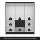 Guarda Roupa Casal Lia 7 Portas Preto Fosco - Moveis Arapongas