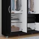 Guarda Roupa Casal Lia 7 Portas Preto Fosco - Moveis Arapongas