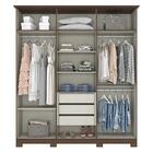 Guarda Roupa Casal Lima 6 Portas E 3 Gavetas Com Espelho - Mó