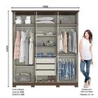 Guarda Roupa Casal Lima 6 Portas E 3 Gavetas Com Espelho - Mó