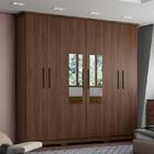 Guarda Roupa Casal Lima 6 Portas E 3 Gavetas Com Espelho - Mó