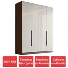Guarda-roupa Casal Linea 4 Portas 2 Gavetas 100% Mdf Nozes/cr