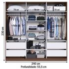 Guarda-roupa Casal Linea 6 Portas 4 Gavetas 100% Mdf Nozes/cr