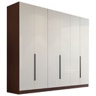 Guarda-roupa Casal Linea 6 Portas 4 Gavetas 100% Mdf Nozes/cr