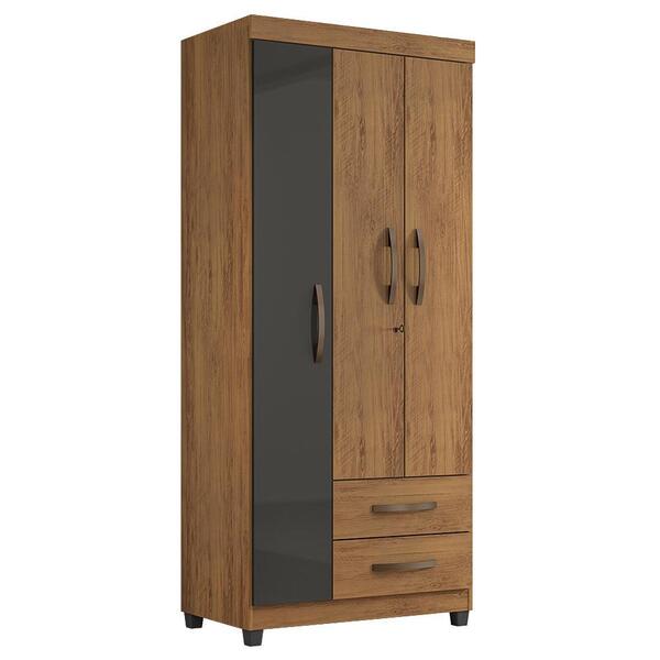 Guarda Roupa Casal Lion 3 Portas E 2 Gavetas - Móveis Leão