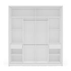 Guarda-roupa Casal Lisboa 2 Portas 2 Gavetas Branco/creme - P