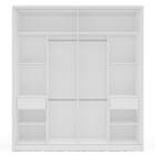 Guarda-roupa Casal Lisboa 2 Portas 2 Gavetas Branco/verde - P