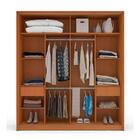 Guarda-roupa Casal Lisboa 2 Portas 2 Gavetas Freijó E Verde