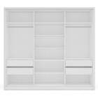 Guarda-roupa Casal Lisboa 3 Portas 4 Gavetas Branco/azul - Po