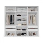 Guarda-roupa Casal Lisboa 3 Portas 4 Gavetas Branco - Politor