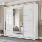 Guarda-roupa Casal Lisboa 3 Portas 4 Gavetas Com Espelho Bran