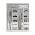 Guarda-roupa Casal Lisboa 4 Portas 4 Gavetas Branco/creme - P