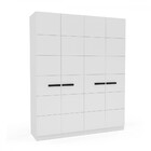 Guarda-roupa Casal Lisboa 4 Portas 4 Gavetas Branco - Politor