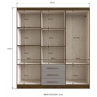 Guarda-roupa Casal Lisboa 6 Portas 3 Gavetas Coffee Fumê - Do