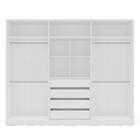 Guarda-roupa Casal Lisboa 6 Portas 4 Gavetas Branco/azul - Po