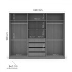 Guarda-roupa Casal Lisboa 6 Portas 4 Gavetas Branco/verde - P