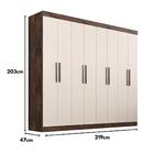 Guarda Roupa Casal Lisboa 8 Portas 4 Gavs