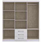 Guarda Roupa Casal Lisboa Com Espelhos E Pés Multiuso Organiz