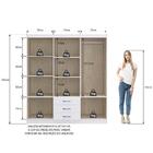 Guarda Roupa Casal Lisboa Espelhos E Pés Multiuso Organizador