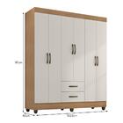 Guarda Roupa Casal Lite 6 Portas E 2 Gavetas - Móveis Leão