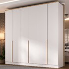 Guarda-roupa Casal Logan 6 Portas 4 Gavetas 100% Mdf Branco/o