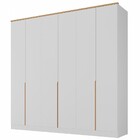 Guarda-roupa Casal Logan 6 Portas 4 Gavetas 100% Mdf Branco/o